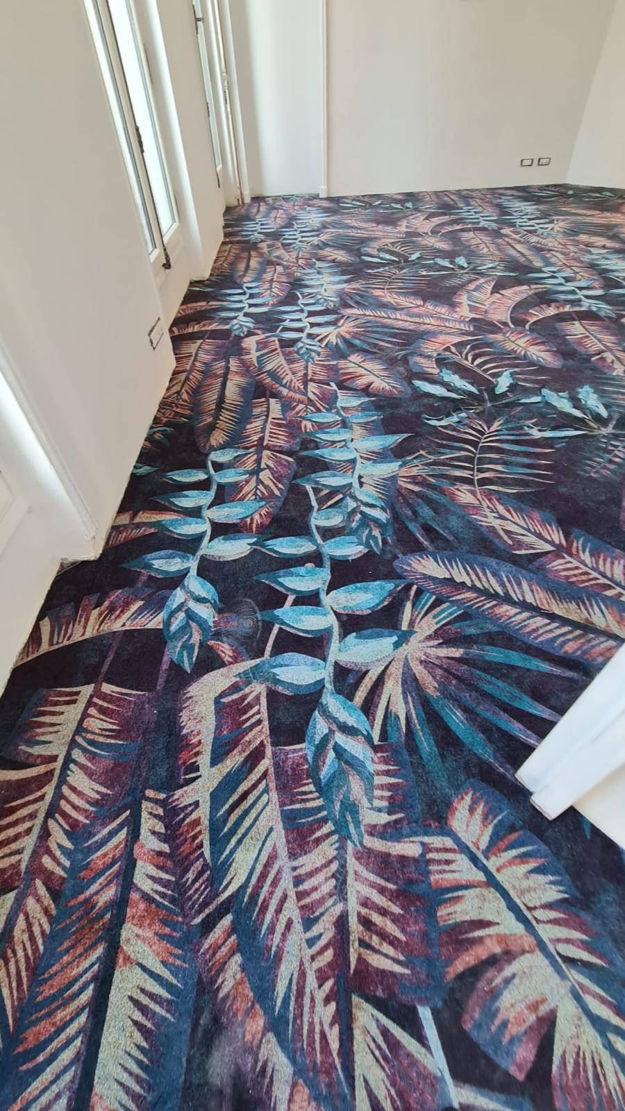 Pose de moquette décorative